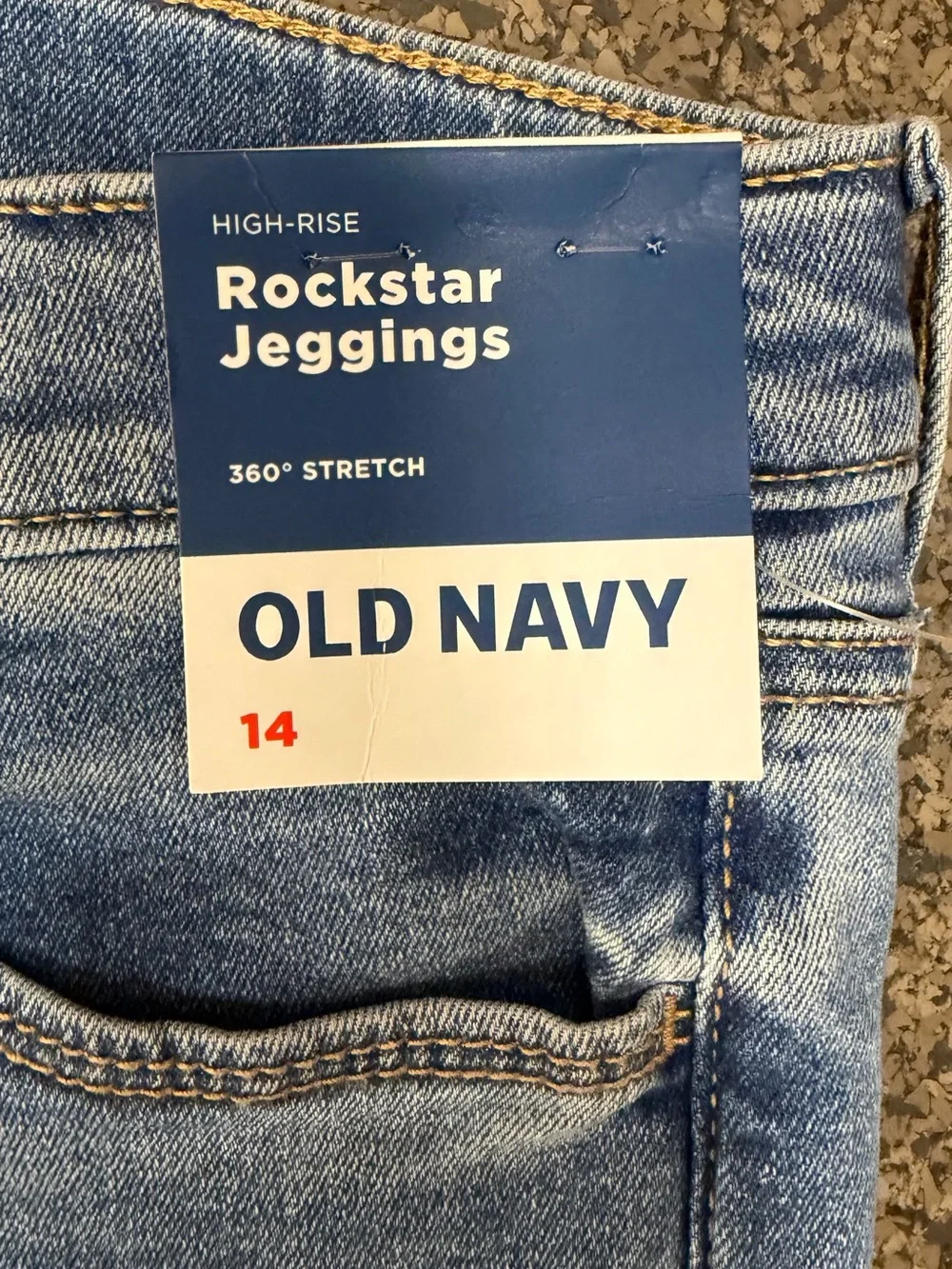 Old Navy Girl Light Wash Jeggings - Faded Blue